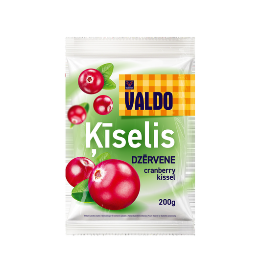 Ķīseļis VALDO ar dzērveņu garšu 200 g