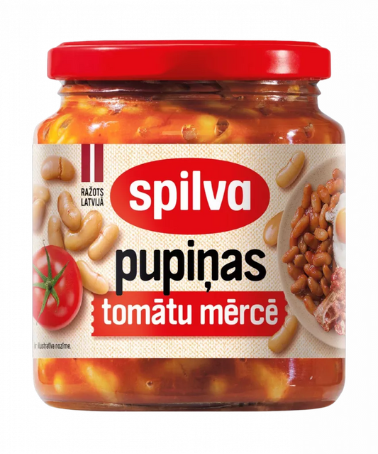 Pupiņas tomātu mērcē