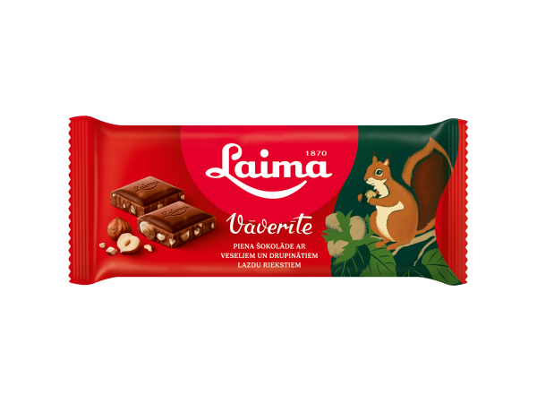 LAIMA PIENA ŠOKOLĀDE VĀVERĪTE 90g