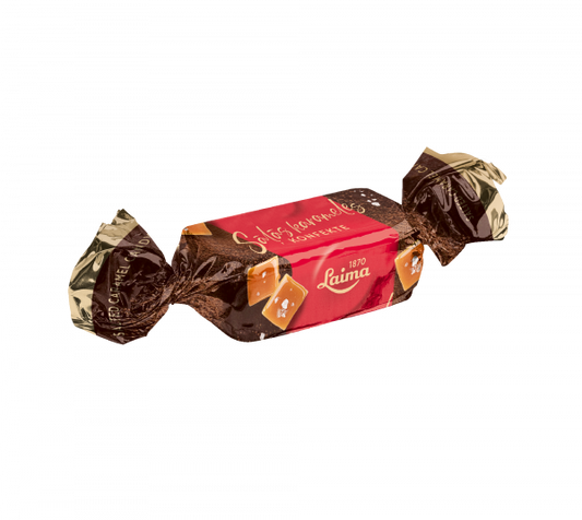 ŠOKOLĀDES KONFEKTE AR SĀĻO KARAMELI 200g (iepakots veikalá)